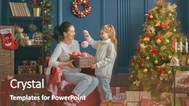  Presentation with loving mom - Audience pleasing PPT layouts consisting of spirit - merry christmas and happy holidays backdrop and a tawny brown colored foreground