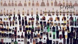  Presentation with alcohol - PPT layouts consisting of spirit - various alcohol bottles background and a coral colored foreground