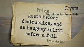  Presentation with destruction - Amazing PPT layouts having spirit before a fall proverb backdrop and a mint green colored foreground