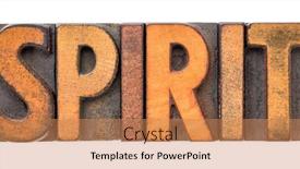  Presentation with spirit - Cool new PPT theme with spirit-isolated-word-in-vintage backdrop and a coral colored foreground