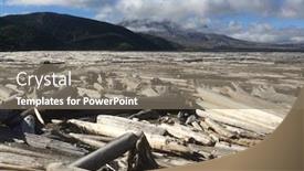  Presentation with spirit - Cool new presentation theme with spirit lake mount saint helens national volcanic monmument backdrop and a gray colored foreground