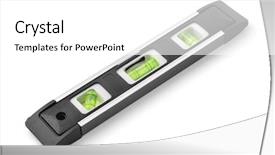  Presentation with spirit - Audience pleasing PPT theme consisting of spirit level isolated on white backdrop and a white colored foreground