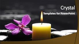  Presentation with mind body - Theme consisting of spirit mind body - oriental spa with bottles background and a dark gray colored foreground