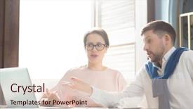  Presentation with discussion - Audience pleasing slide deck consisting of spirited discussion about information given backdrop and a  colored foreground