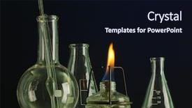  Presentation with blue flame - Audience pleasing slides consisting of spiritlamp and test-tubes backdrop and a wine colored foreground