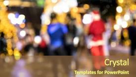  Presentation with abstract circles blur night street - Presentation design featuring spiritual achievement - conceptual defocused abstract decorated christmas background and a tawny brown colored foreground