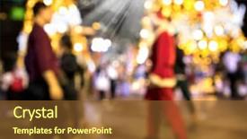  Presentation with city night - Cool new theme with spiritual achievement - conceptual defocused christmas decoration backdrop and a  colored foreground