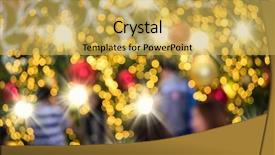  Presentation with events and decoration presentation - Slide deck having spiritual achievement - conceptual defocused christmas decoration background and a  colored foreground