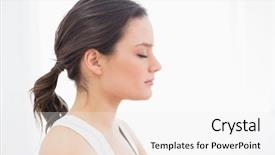  Presentation with eyes - Colorful slide set enhanced with spiritual athlete - close-up side view backdrop and a white colored foreground