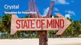  Presentation with soil of the mind - Slide deck with spiritual change - state of mind arrow background and a  colored foreground
