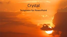  Presentation with spiritual - Presentation theme with spiritual change - sun set background and a gold colored foreground