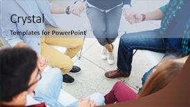  Presentation with spiritual - Presentation having spiritual circles - team therapy background and a light blue colored foreground