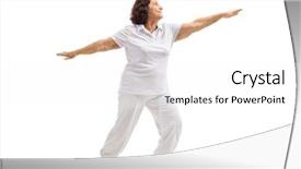  Presentation with elderly ladies beauty shop - Beautiful PPT layouts featuring spiritual disciplines - full length profile shot backdrop and a white colored foreground