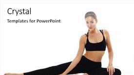  Presentation with yoga in school - Amazing slide deck having spiritual disciplines - young woman practicing yoga working backdrop and a white colored foreground