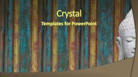  Presentation with buddha - PPT layouts enhanced with buddha figure with lots background and a tawny brown colored foreground