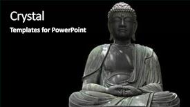  Presentation with buddha - Slide deck enhanced with lama - buddha statue background and a black colored foreground