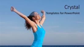  Presentation with freedom - Amazing presentation theme having being faithful - healthy freedom faith woman outdoors backdrop and a teal colored foreground