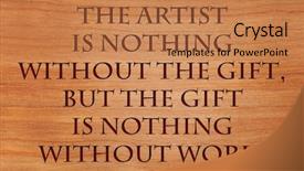  Presentation with gift - Amazing PPT theme having spiritual gifts - artist is nothing backdrop and a coral colored foreground