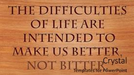  Presentation with bitter - Cool new theme with spiritual gifts - difficulties of life are intended backdrop and a coral colored foreground