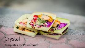  Presentation with bali - Cool new presentation with spiritual gifts - traditional balinese offerings to gods backdrop and a light gray colored foreground