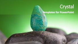  Presentation with crystal amethyst - Amazing slide deck having spiritual healing - amazonite also called amazon stone backdrop and a shamrock green colored foreground