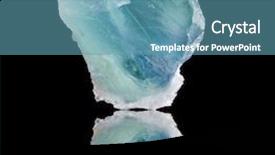  Presentation with black healing - Colorful PPT theme enhanced with spiritual healing - blue- green fluorite with reflection backdrop and a teal colored foreground