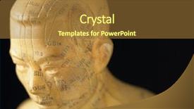  Presentation with acupuncture - Theme enhanced with spiritual healing - meridian lines on an acupuncture background and a gold colored foreground