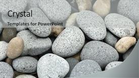  Presentation with stone - Presentation theme with spiritual healing - pebble stone background or textures background and a light gray colored foreground