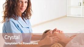  Presentation with reiki - Cool new presentation theme with spiritual healing - professional reiki healer doing reiki backdrop and a coral colored foreground