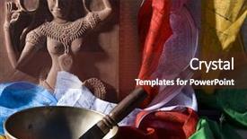  Presentation with singing bowl - Colorful theme enhanced with spiritual healing - singing bowl backdrop and a tawny brown colored foreground