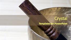  Presentation with singing bowl - Colorful PPT theme enhanced with spiritual healing - singing bowl backdrop and a tawny brown colored foreground