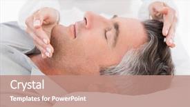  Presentation with healing - Slides featuring spiritual healing - therapist working with man background and a coral colored foreground