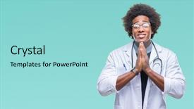  Presentation with sun rising over north america - Colorful slides enhanced with spiritual hospital - afro american doctor man backdrop and a  colored foreground