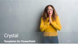  Presentation with praying hands - Amazing slides having spiritual intelligent - middle age hispanic woman backdrop and a  colored foreground