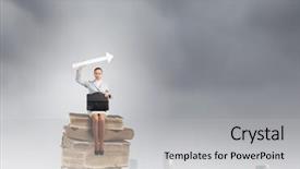  Presentation with pile geotechnical engineering - Beautiful slide deck featuring spiritual intelligent - young pretty businesswoman sitting backdrop and a light gray colored foreground