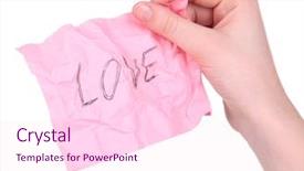  Presentation with spiritual - Beautiful slides featuring spiritual life - love word on piece paper backdrop and a  colored foreground