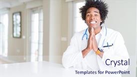  Presentation with doctor african - Colorful slide set enhanced with spiritual medical - african american doctor man backdrop and a sky blue colored foreground