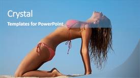  Presentation with sexy - Colorful slide deck enhanced with young couple smiling and hugging on white background backdrop and a soft green colored foreground