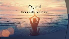  Presentation with sad woman silhouette - Colorful theme enhanced with spiritual people - silhouette young woman practicing yoga backdrop and a  colored foreground