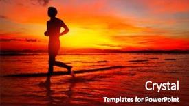  Presentation with running - Audience pleasing presentation theme consisting of spiritual people - young man running on wet backdrop and a tawny brown colored foreground