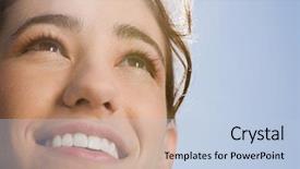  Presentation with spiritual - PPT theme featuring spiritual race - face of a woman background and a light blue colored foreground