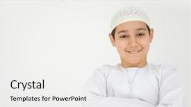  Presentation with ramadan - Beautiful theme featuring spiritual race - happy child ready for ramadan backdrop and a white colored foreground