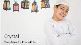  Presentation with ramadan - Cool new slides with spiritual race - happy child ready for ramadan backdrop and a white colored foreground
