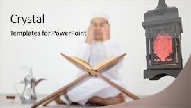  Presentation with ramadan - PPT theme enhanced with spiritual race - happy child ready for ramadan background and a  colored foreground