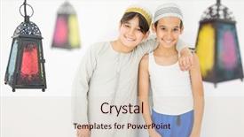  Presentation with ramadan - Beautiful theme featuring spiritual race - happy child ready for ramadan backdrop and a lemonade colored foreground