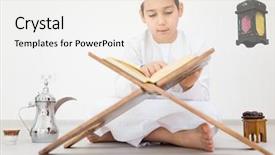  Presentation with ramadan - Amazing presentation theme having spiritual race - happy child ready for ramadan backdrop and a white colored foreground