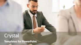  Presentation with elegant - Slide deck enhanced with spiritual race - serious young businessman in elegant background and a violet colored foreground