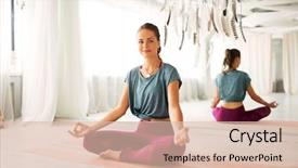  Presentation with spirituality - Cool new slide deck with spiritual retreat - mindfulness spirituality and healthy lifestyle backdrop and a lemonade colored foreground