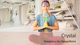  Presentation with spirituality - Presentation consisting of spiritual retreat - mindfulness spirituality and healthy lifestyle background and a lemonade colored foreground