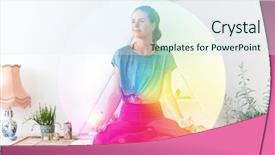  Presentation with healthy lifestyle - Cool new presentation theme with spiritual retreat - mindfulness spirituality and healthy lifestyle backdrop and a sky blue colored foreground